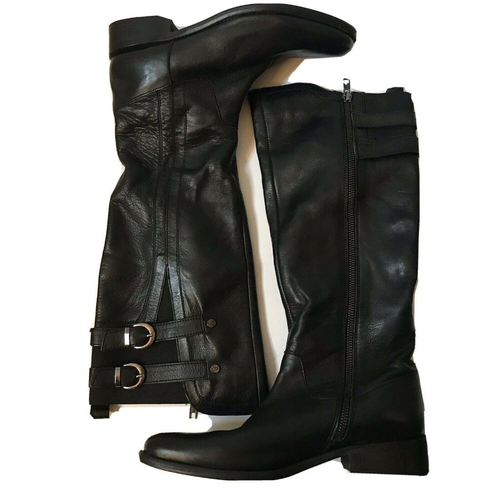 Dune London‎ Boot  Tirrent Black Leather Knee High Size 8US/39EU